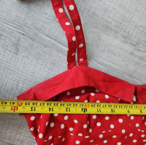 Divided by H&M Pinup Red & White Polka Dot Circle Dress Size 4 / Small Minnie m - Picture 4 of 8